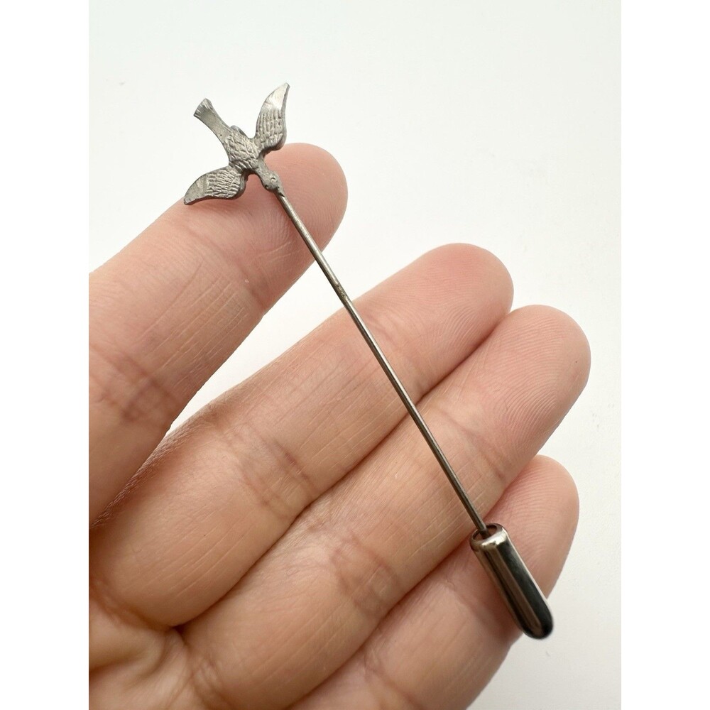 Vintage Chapel Sterling Silver Flying Bird Stickpin Stick Pin
